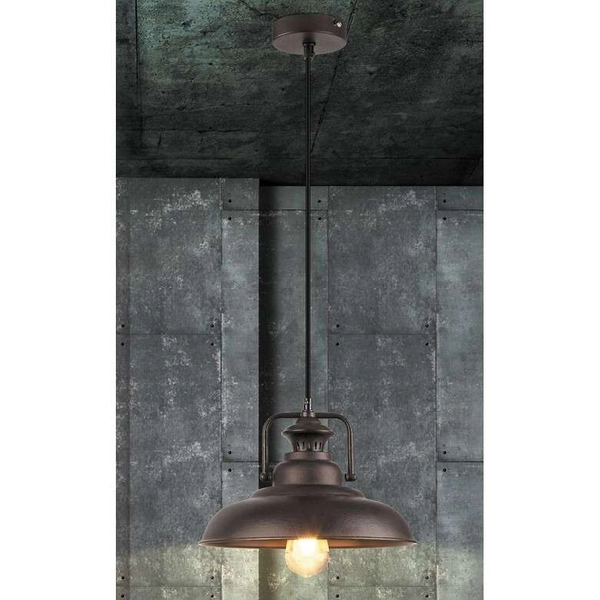 Industrialna LAMPA wisząca KYLE 2930 Rabalux metalowa OPRAWA ZWIS kopuła żarówka przewód brązowa