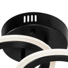 Ledowa lampa sufitowa W1706-2S plafon okrągły 36W 3000K ringi czarne