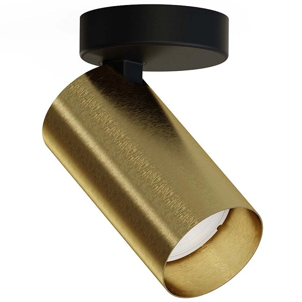 Regulowany downlight pokojowy Mono 7778 reflektorek czarny mosiądz