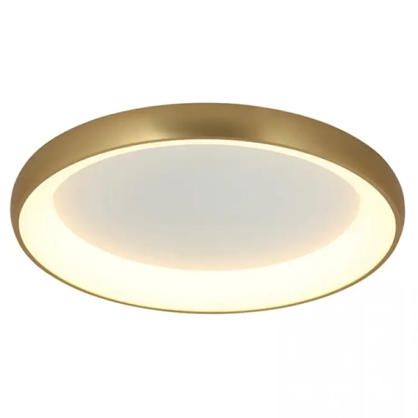 Nasufitowa pierścieniowa lampa 2058 LED 55W 3000K okrągła do sypialni złoty