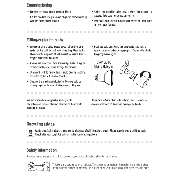 Spot sufitowy Knight 39166 Saxby reflektor regulowany IP44 chrom
