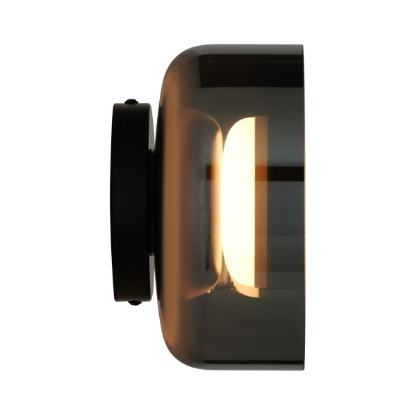 Kinkiet ścienny DONUT ST-5072W złoty dymiony metalowy szklany LED 6W na korytarz
