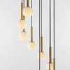 Lampa wisząca Riu 1103N1 Aldex kaskada 9-płomienna zwis czarny mosiądz