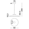 Lampa wisząca do kuchni HUANUCO LE44838 LED 21W 3000K talerz czarna szara