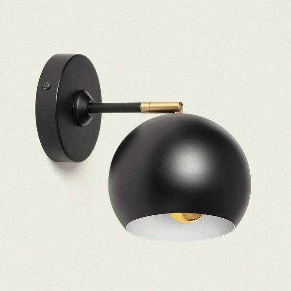 Metalowa lampa ścienna Librio ABR-KWS-E27 Abruzzo czarny złoty