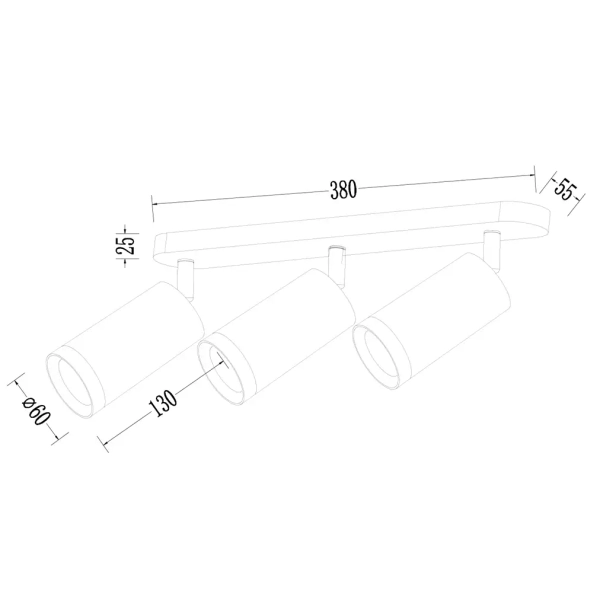 Regulowana sufitowa lampa  MICA SPOT ML1148  do jadalni tuby biały