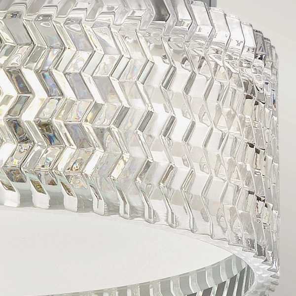 Nowoczesny plafon do jadalni Elle HK-ELLE-F-S-CM kryształowy chrom