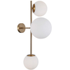 Loftowa LAMPA ścienna VAILANTE WL-31221-3-HBR Italux modernistyczna OPRAWA kinkiet szklane kule mosiądz