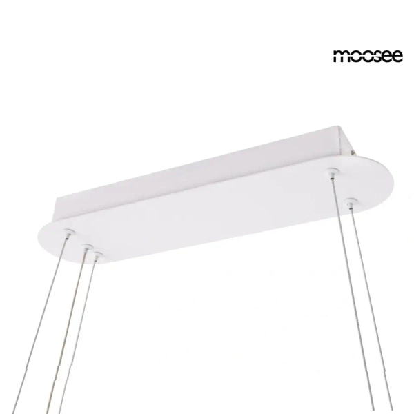 Ryflowana lampa wisząca MAZAYA biała MSE1501100607 1xLED 71,5W nad stół