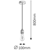 LAMPA wisząca FIXY 1411 Rabalux metalowa OPRAWKA na żarówkę zwis kabel chrom