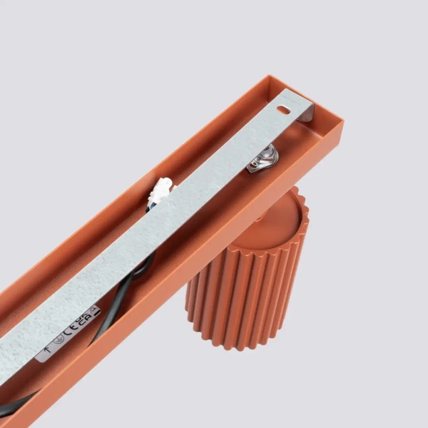 Sufitowa lampa na listwie KARBON SL.1642 tubki regulowane czerwone