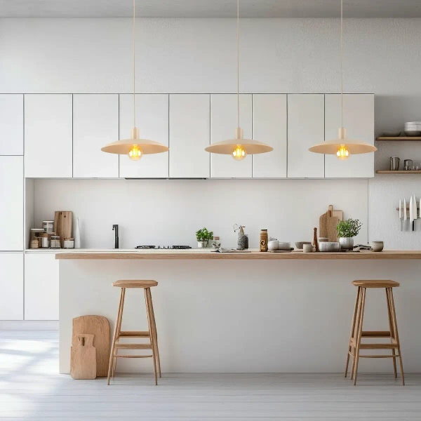 Loftowa wisząca lampa Astra 10711 owalny abażur zwis na kablu beżowy