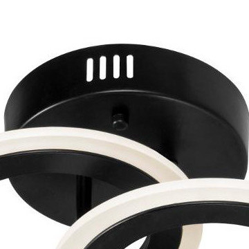 Ledowa lampa sufitowa W1706-2S plafon okrągły 36W 3000K ringi czarne