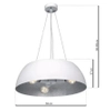 Lampa wisząca MORGAN MLP4477 Milagro salonowa OPRAWA okrągła biała srebrna