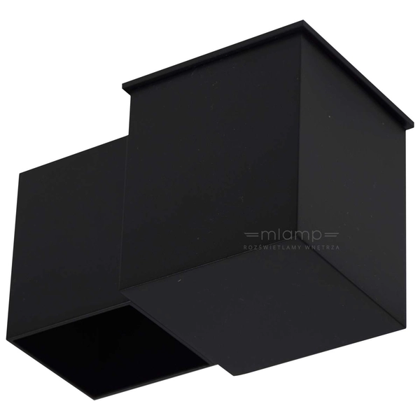 Kinkiet LAMPA ścienna BIZEN 2210 Shilo natynkowa OPRAWA sufitowa REFLEKTOREK kostka czarna