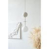 Wisząca lampa kulista Oio OIA131P0 kula ball nad stół biała mosiądz