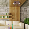 Plafon LAMPA sufitowa MERKUR 6008 Rabalux metalowa OPRAWA kwadratowa regulowane reflektorki wenge