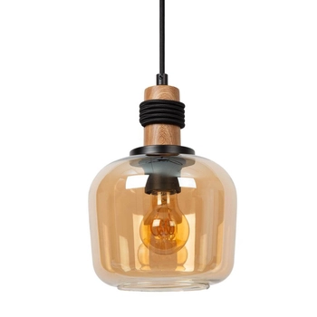 Wisząca lampa Ilona 45408/18/62 szklana czarny bursztynowy