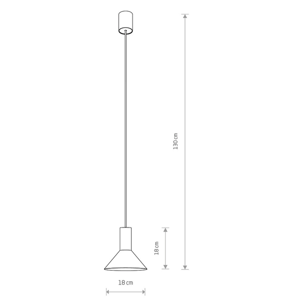 Minimalistyczna lampa wisząca Hermanos 8103 do przedpokoju czarna