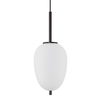 Sypialniana lampa wisząca Marc LE42723 nad łóżko łezka kropla biała czarna