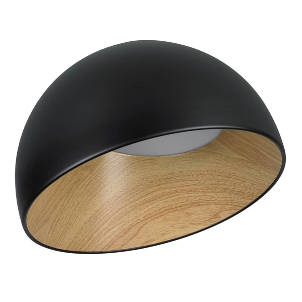 Plafon kopułowy Padella ST-9493C/B black Step LED 48W 3000K drewniana czarna