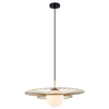 Druciana lampa wisząca ALISON MDM-4001/1 GD okrągła kula ball złoty biały