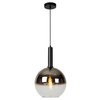 Szklana lampa wisząca Marius kula ball czarna przydymiona