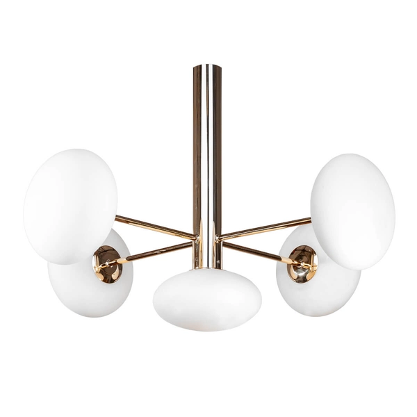 Kulista lampa sufitowa Omi 1199 Zumaline molekułowa złota biała