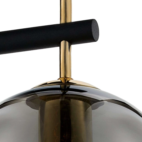 Kinkiet LAMPA skandynawsk ONYX 20895108 Kaspa szklana OPRAWA ścianna loftowa hygge złota grafitowa czarna