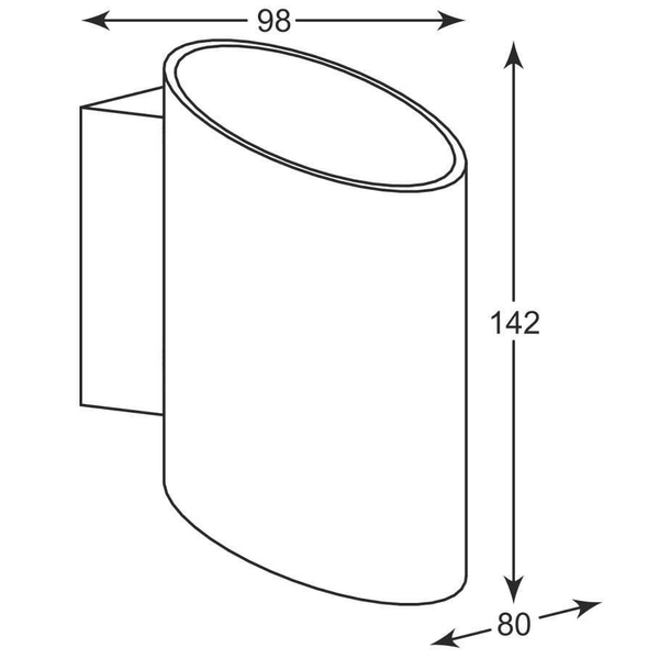 Lampa ścienna Slice metalowa tuba do przedpokoju biała