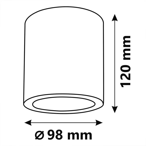Natynkowa lampa sufitowa MERKURY 313560 downlight tuba biała