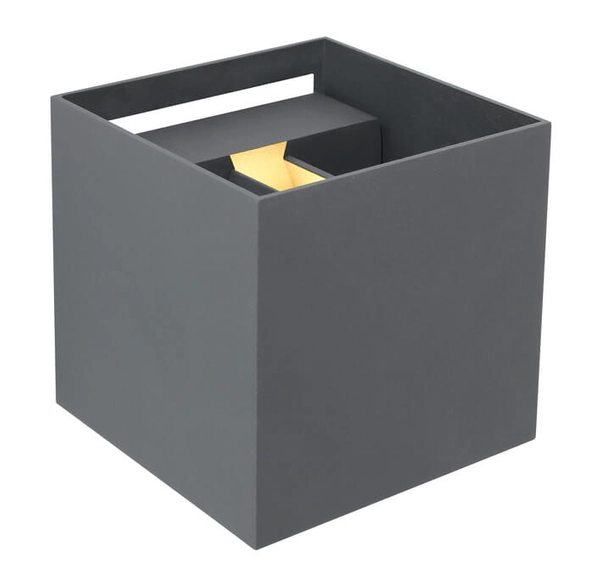 Zewnętrzny kinkiet Veronika 34168 kostka LED 6W grafitowa