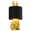 Dziecięca lampka nocna Rabbit 21633G królik z abażurem złoty czarny