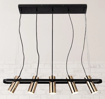 LAMPA wisząca RAVEN 6430 Rabalux regulowana OPRAWA metalowe tuby LED 25W 3000K ZWIS linki przewody czarne złote