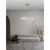 Salonowa lampa wisząca BAUTA LE42913 z kryształkami LED 45W 3500K złota