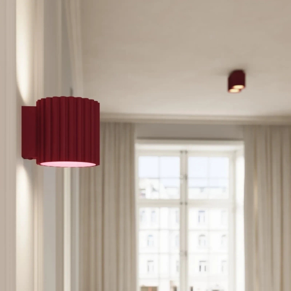 Sufitowa lampa tuba AURA SL.1819 ryfel burgundowa GU10