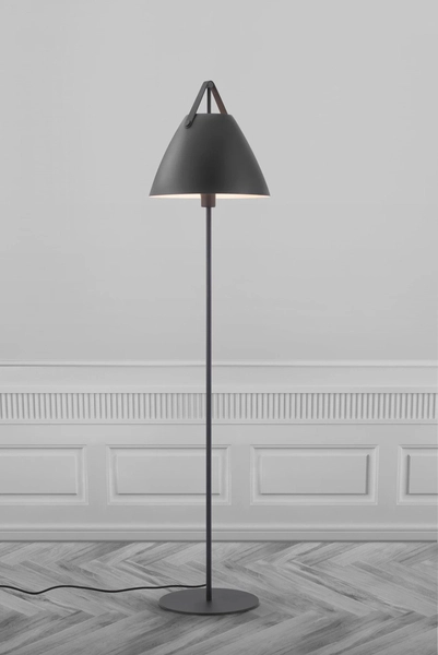 Lampa stojąca podłogowa Strap 46234003 Nordlux skandynawska czarna