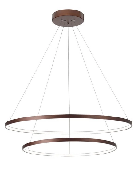 Nowoczesny żyrandol salonowy Banda rings LED 85W brązowy