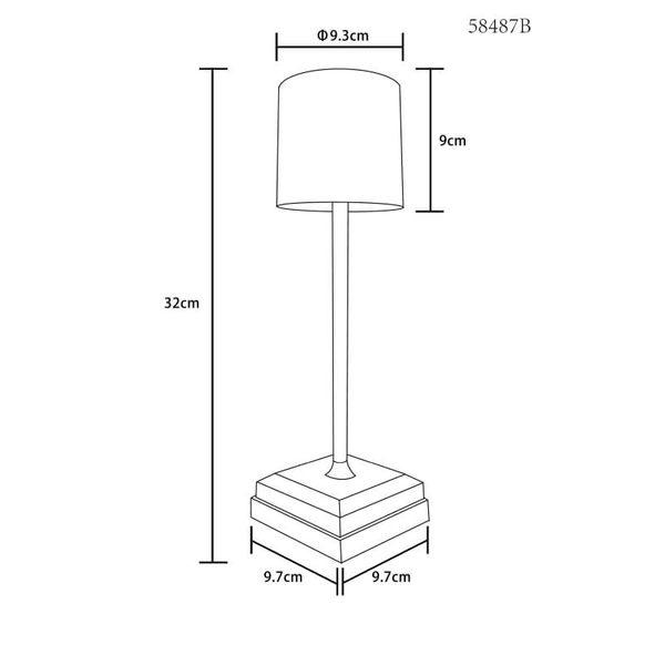 Stołowa dotykowa lampa Dixon 58487B LED 1,5W 2900K ściemnialna czarny