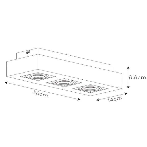 Regulowana lampa sufitowa XIRAX 09119/16/30 Lucide oczka czarna