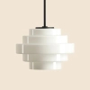 Nowoczesna lampa wisząca Filo Milky 9001PL_G1_S biała czarna