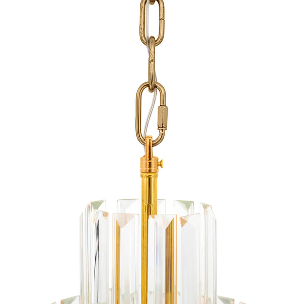 Wisząca lampa glamour Impero MSE010100390 Moosee LED 15W 3000K kryształowa złota