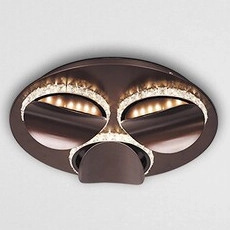 Sufitowa LAMPA glamour CAPRIANA 5050 Rabalux okrągła OPRAWA plafon LED 18W 4000K pierścienie z kryształkami brązowe