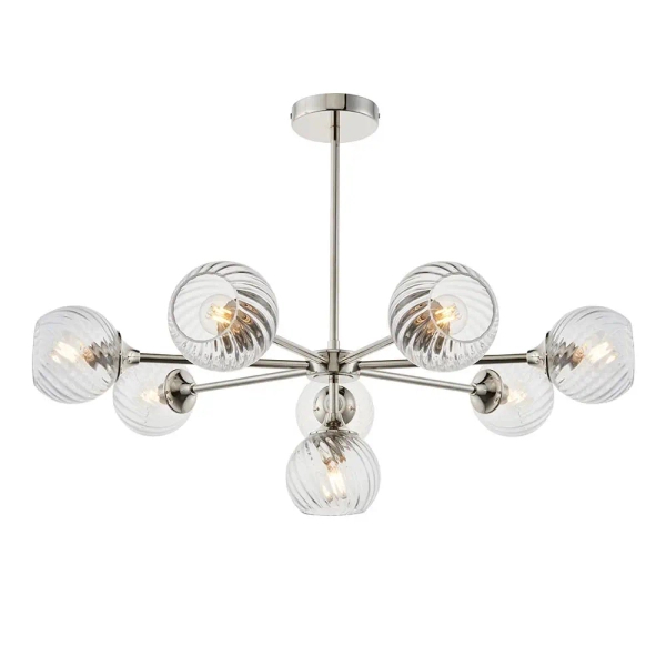 Molekułowa lampa sufitowa Allegra 104051 kule szklane nikiel
