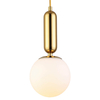 Pojedyncza lampa wisząca UNO DP0017-20 Step bańka metalowa biały złoty