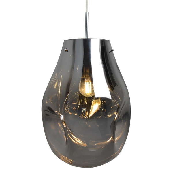 LAMPA wisząca KIMBERLY 316271 Polux szklana OPRAWA loftowy zwis chrom