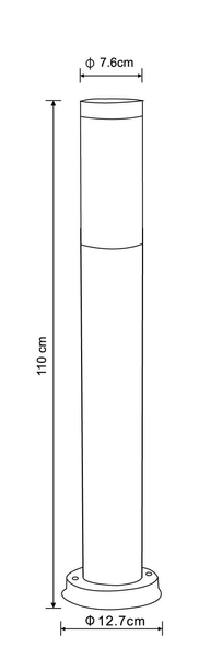 Zewnętrzna lampa stojąca Boston 3159 słupek IP44 stal