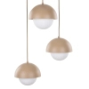 Minimalistyczna zwisająca lampa Bono Sabia 10720 mleczne kule beżowy