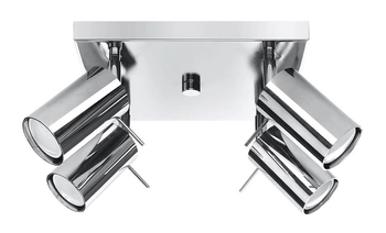 LAMPA sufitowa SL.0730  metalowa OPRAWA kwadratowa SPOT regulowane tuby chrom