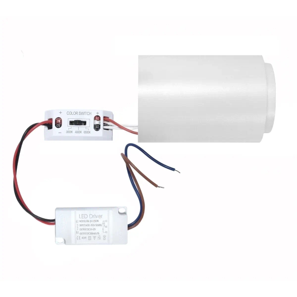 Natynkowa lampa ledowa Dabi 1592 LED 8W 3000-6000K tubka biały